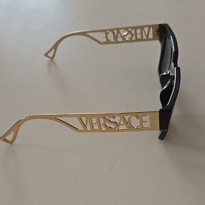 Versace Sunglasses with Black Frame and Gold Temples